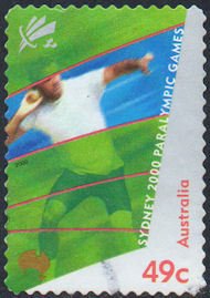 Stamp, Putting Shot, Australia,  , Athletics, Shot-put, Athletes, Paralympics