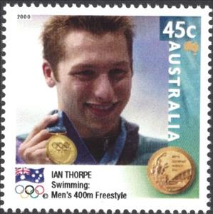 Stamp, Thorpe 400m F, Australia,  , Olympic Games