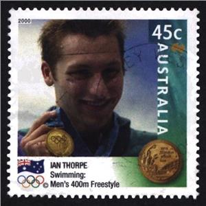 Stamp, Thorpe 400m F, offset, Australia,  , Olympic Games, Swimming, Athletes