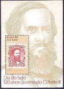 Souvenir Sheet, 75º birth Brazilian Filatelic, Brazil,  , Royalty, Kings
