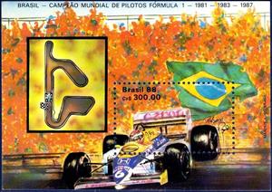 Souvenir Sheet, Fórmula 1 Champion - Nelson Piquet, Brazil,  , Sport, Cars, Carsports, Formula One