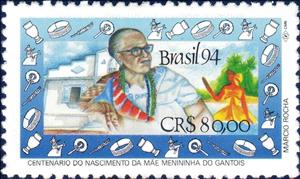Stamp, 100 years Born Mãe Menininha, Brazil,  , Religion