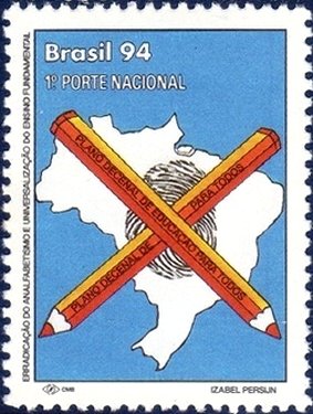 Stamp, Eduation for all, Brazil,  , Education