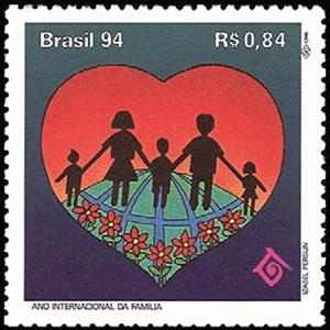 Stamp, Family International Day, Brazil,  