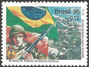 Stamp, 50 years Victory Monte Castelo, Brazil,  , Second World War