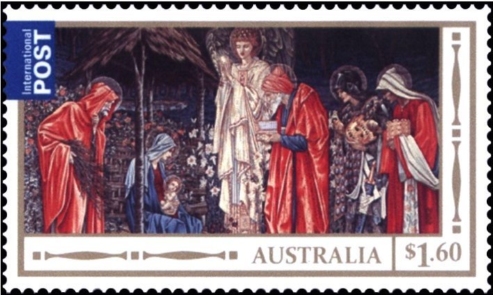 Tapestry with Christmas Scene - Christmas