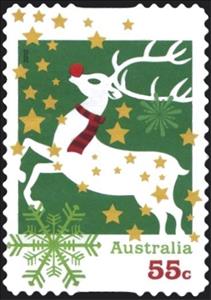 Stamp, Reindeer, Australia,  , Mammals, Christmas, Animals (Fauna)