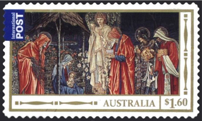 Tapestry with Christmas Scene - Christmas