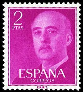 Stamp, Franco, General, Spain,  , Heads of State, Famous People, Generals