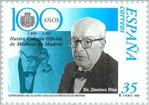 Stamp, Dr. Jiménez Diaz, Spain,  , Famous People, Commemoration, Healthcare, Physicians