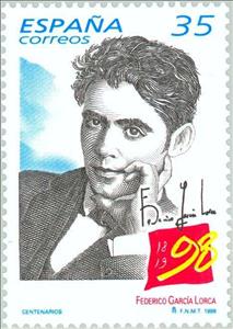 Stamp, Federico Garcia Lorca, Spain,  , Famous People, Commemoration, Literary People (Poets and Writers)