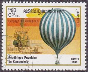 Stamp, 200th Anniversary of ballooning, Cambodia,  , Air Balloons