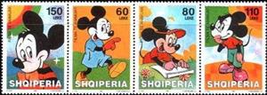 Stamp, Stripe of 2686-89, Albania,  , Cartoons