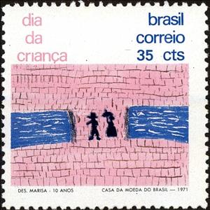 Stamp, Children’s Drawings, Brazil,  , Paintings