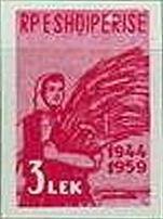 Stamp, Peasant Woman with Corn Sheaf, Albania,  