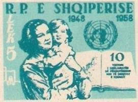 Mother and Child, open Book and UN Emblem