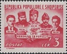 Stamp, Shenu, Faja, Curre, Hatohiti, Doci, Albania,  , Heroes