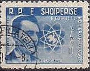 F. Joliot-Curie, Atomic Model and stylized Dove