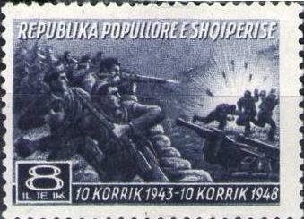 Stamp, Fight Szene, Albania,  