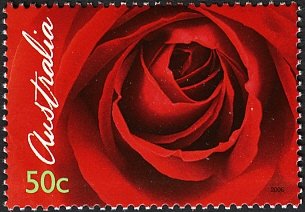 Stamp, Red Rose, Australia,  
