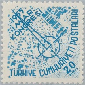 Stamp, City constructions, Turkey,  