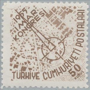 Stamp, City constructions, Turkey,  