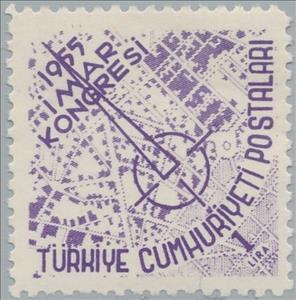 Stamp, City constructions, Turkey,  