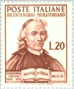 Stamp, Ludovico Muratori, Italy,  , Famous People, Commemoration, Historians