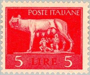 Stamp, She-Wolf of Rome, Italy,  , Heads of State, Emperors