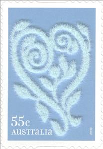 Stamp, Filigree Heart, Australia,  