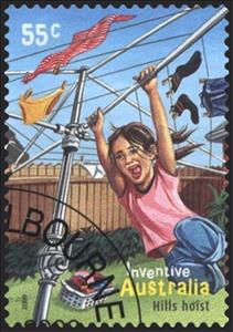 Stamp, Hills Hoist, from m/s, Australia,  , Inventions, Children