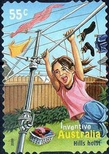 Stamp, Hills Hoist, Australia,  