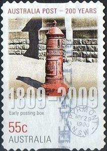 Stamp, Early Post Box, Australia,  , Letter-box