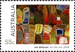 Stamp, Jan Billycan, Australia,  , Paintings, Art