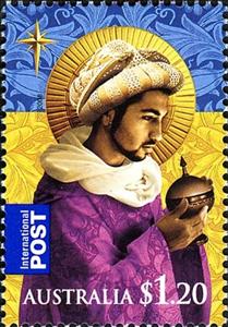 Stamp, Wise Man & Gift - Christmas, Australia,  , Christmas
