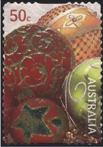 Stamp, Baubles Golden (Green) Star, Australia,  , Christmas, Religion