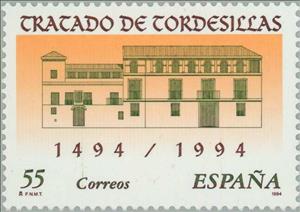 Stamp, Tordesillas Treaty, Spain,  