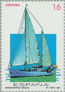 Stamp, Historic Ships 'Giralda', Spain,  , Ships, Vehicles, Sailing Ships