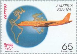 Stamp, Postal Transport, Spain,  , Vehicles, Postal Services, Postal Traffic, Aircrafts