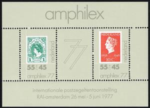 Souvenir Sheet, Int. Stampexhibition Amphilex '77, Netherlands,  , Heads of State, Stamps, Philatelic Exhibitions, Expositions, Philately, Queens