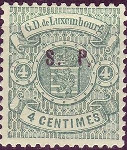 Stamp, Coat of arms - S.P. official, Luxembourg,  , Coats of Arms
