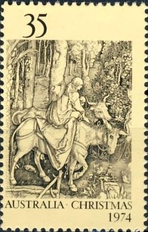 Stamp, Flight Into Egypt, Australia,  , Christmas