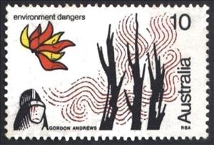 Stamp, Bushfires, perf. 15:14, Australia,  , Environment Protection
