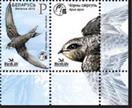 Stamp, Black swift, Belarus,  