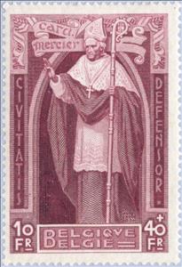 Stamp, Cardinal Mercier, Belgium,  , Clergy
