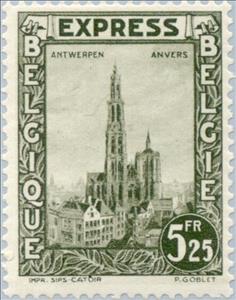 Stamp, Expresse, Belgium,  , Buildings, Churches - Cathedrals - Basilicas - Chapels