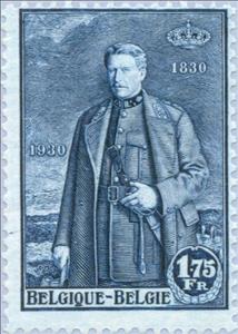 Stamp, Centenary of Belgian independence. King Albert I., Belgium,  , Heads of State, Uniforms, Kings, Anniversaries and Jubilees