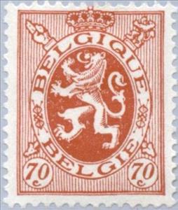 Stamp, Heraldic lion, Belgium,  , Heraldic Animals, Coats of Arms