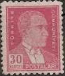 Stamp, Kemal Ataturk (thin paper), Turkey,  
