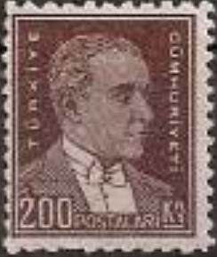 Stamp, Kemal Ataturk (thin paper), Turkey,  